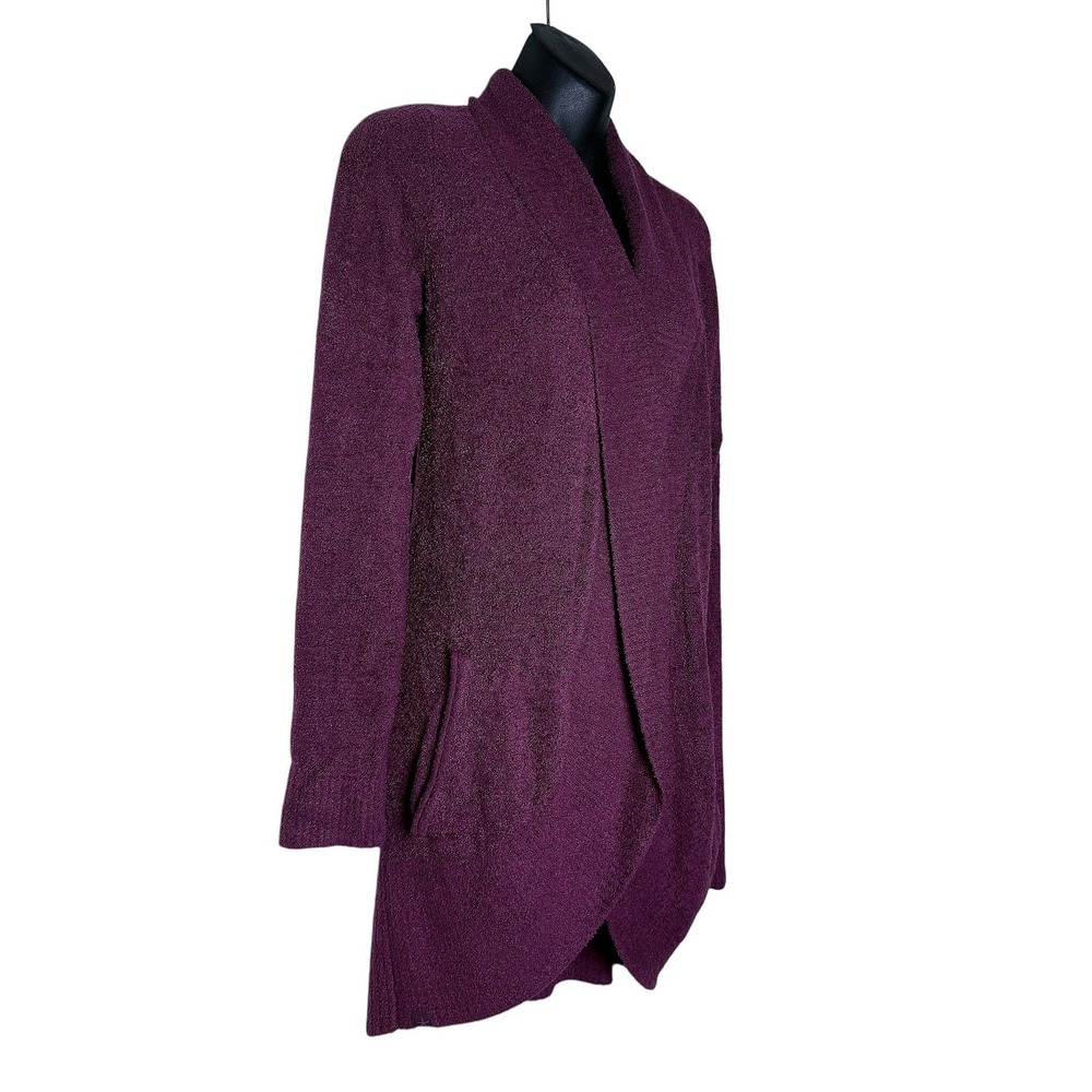 Barefoot Dreams CozyChic Lite Circle Cardi Deep Aubergine Buttery Soft Size XS/S - Picture 8 of 16
